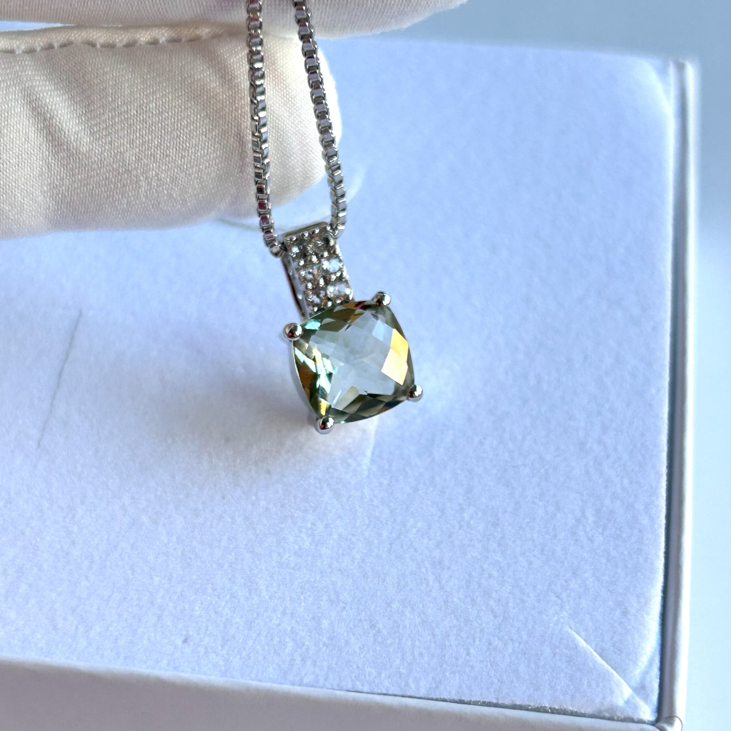 Ädelsten Green Amethyst and White Topaz