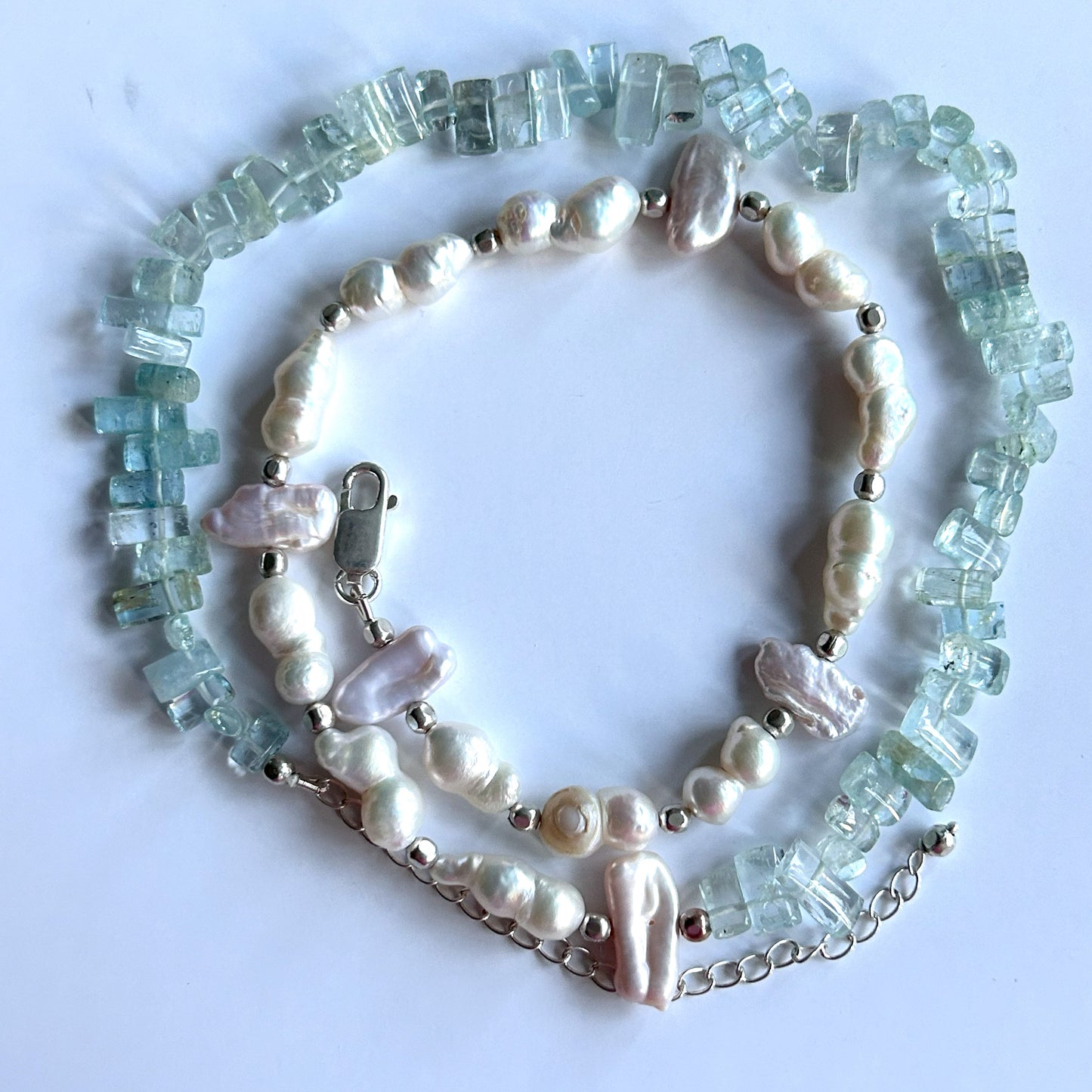 Ädelsten Baroque Pearls Aquamarine