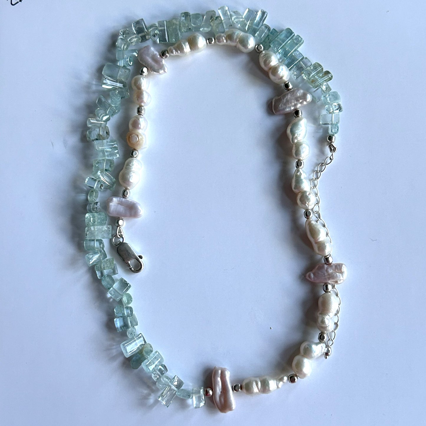 Ädelsten Baroque Pearls Aquamarine
