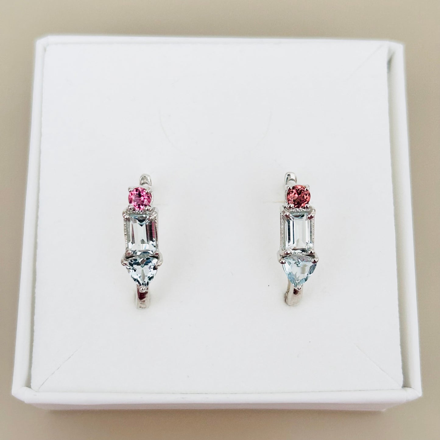 Ädelsten Tourmaline Pink and Aquamarine