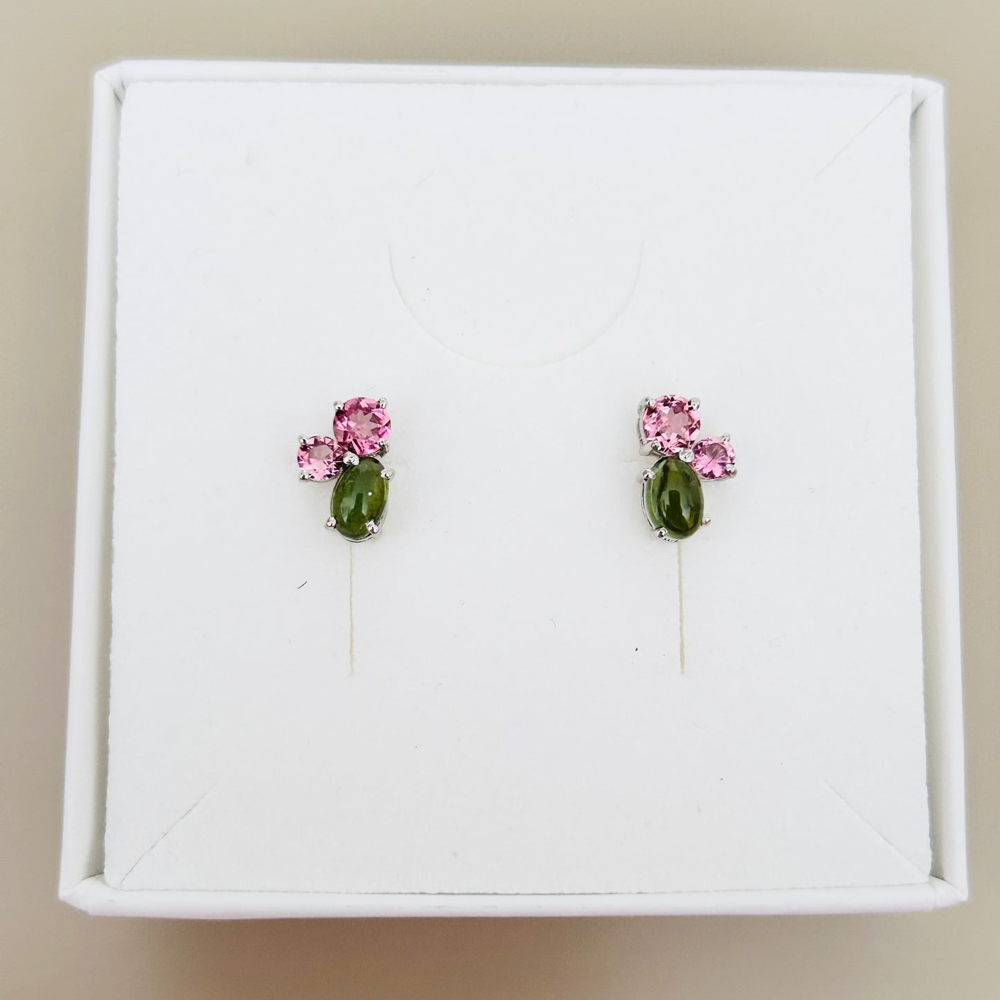 Ädelsten Tourmaline Pink and Green