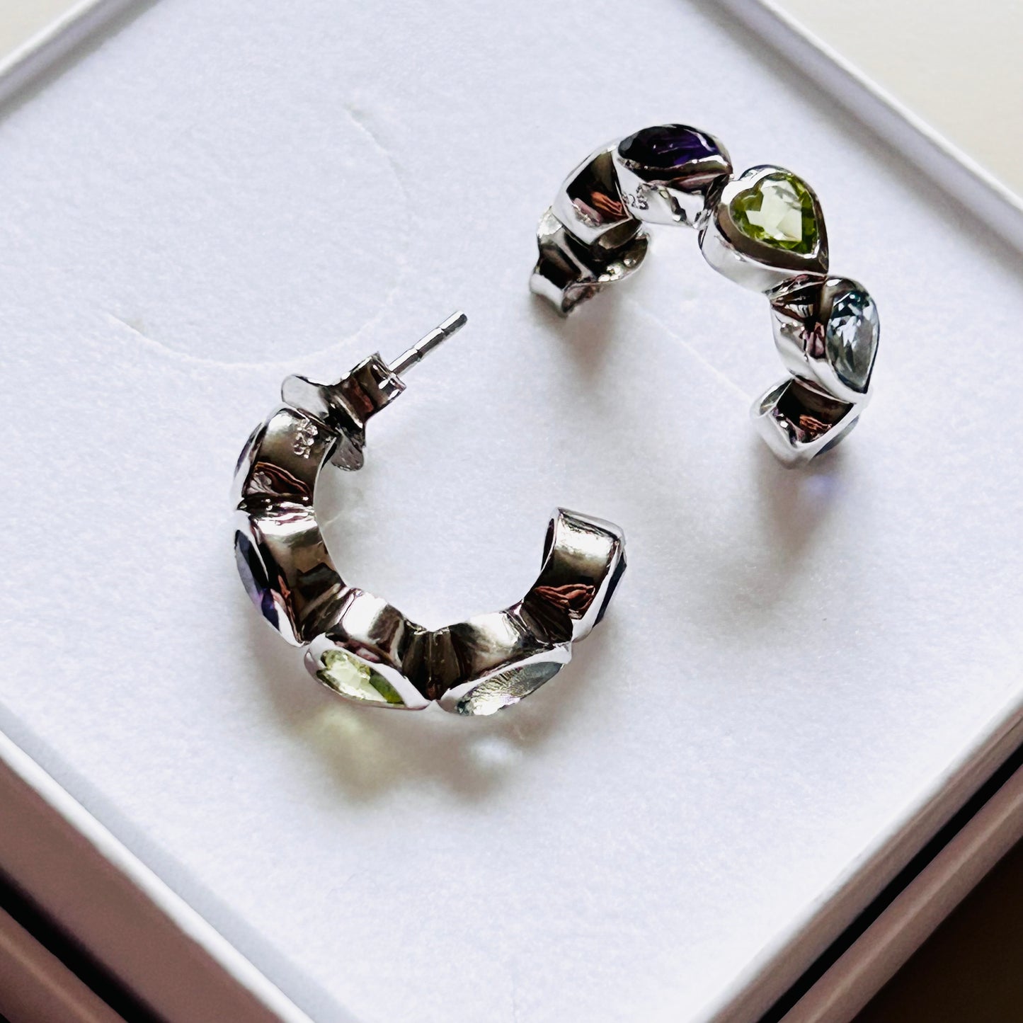Ädelsten Citrine Aquamarine Peridot Amethyst Iolite