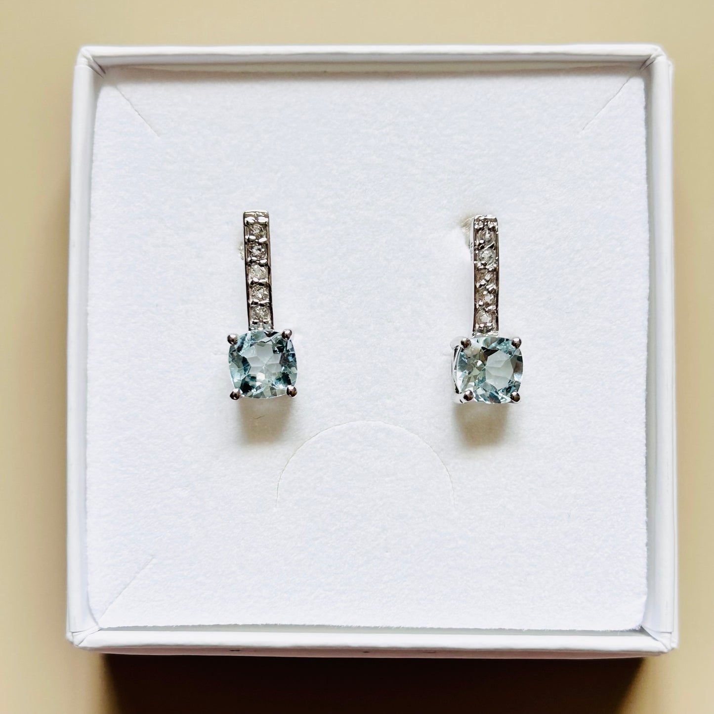 Ädelsten Aquamarine and White Topaz