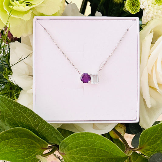 Ädelsten Aquamarine and Amethyst