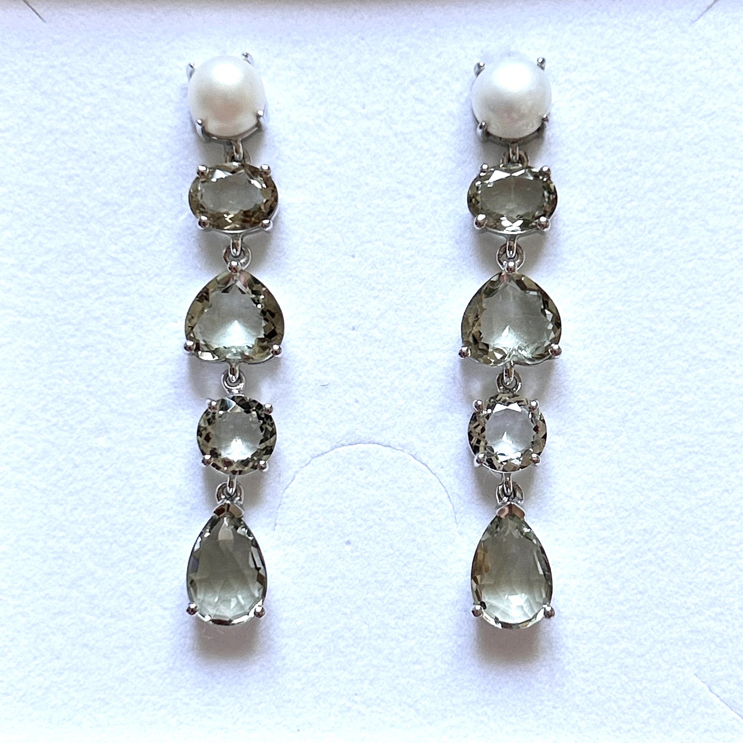 Ädelsten Pearl and Green Amethyst