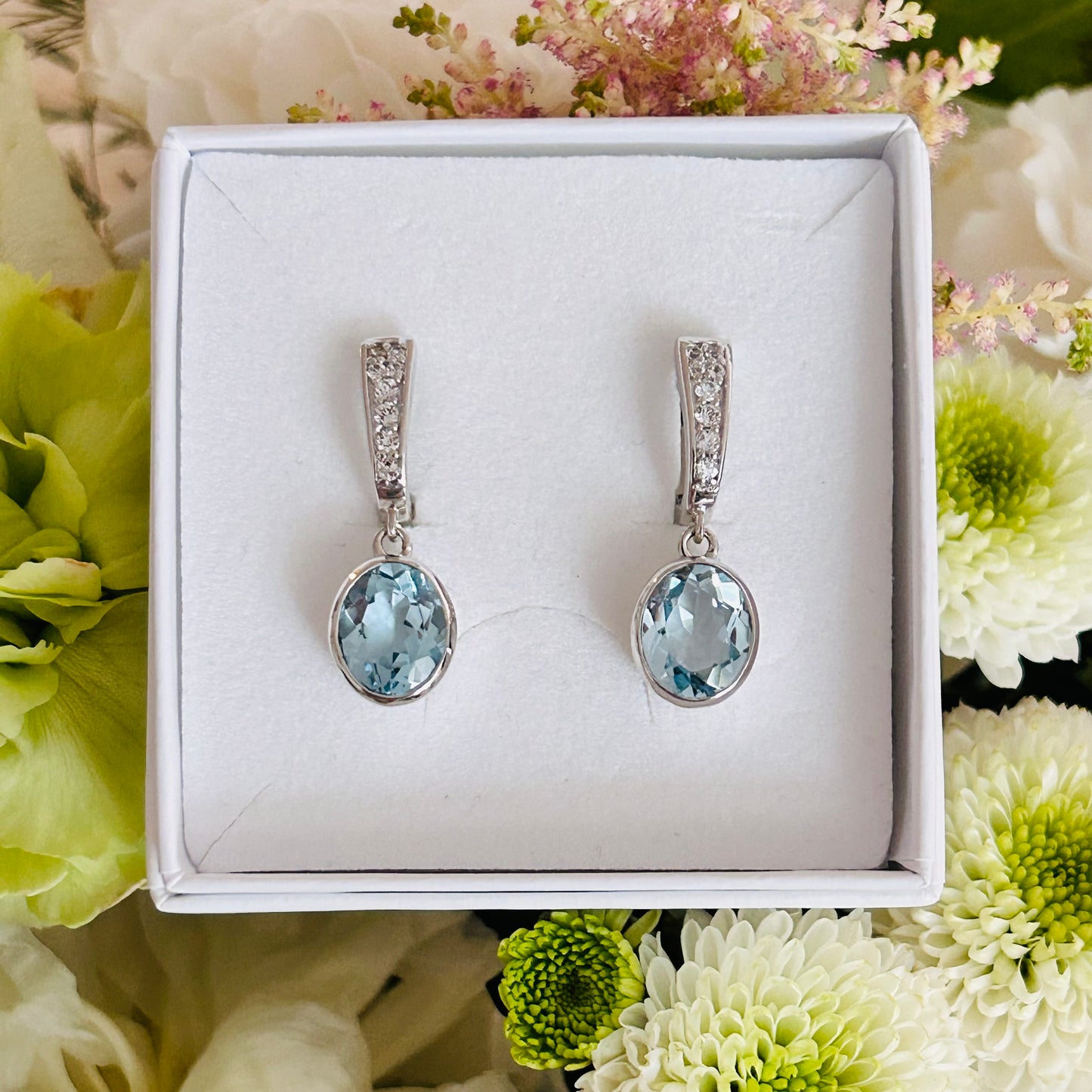Ädelsten Blue Topaz and White Topaz