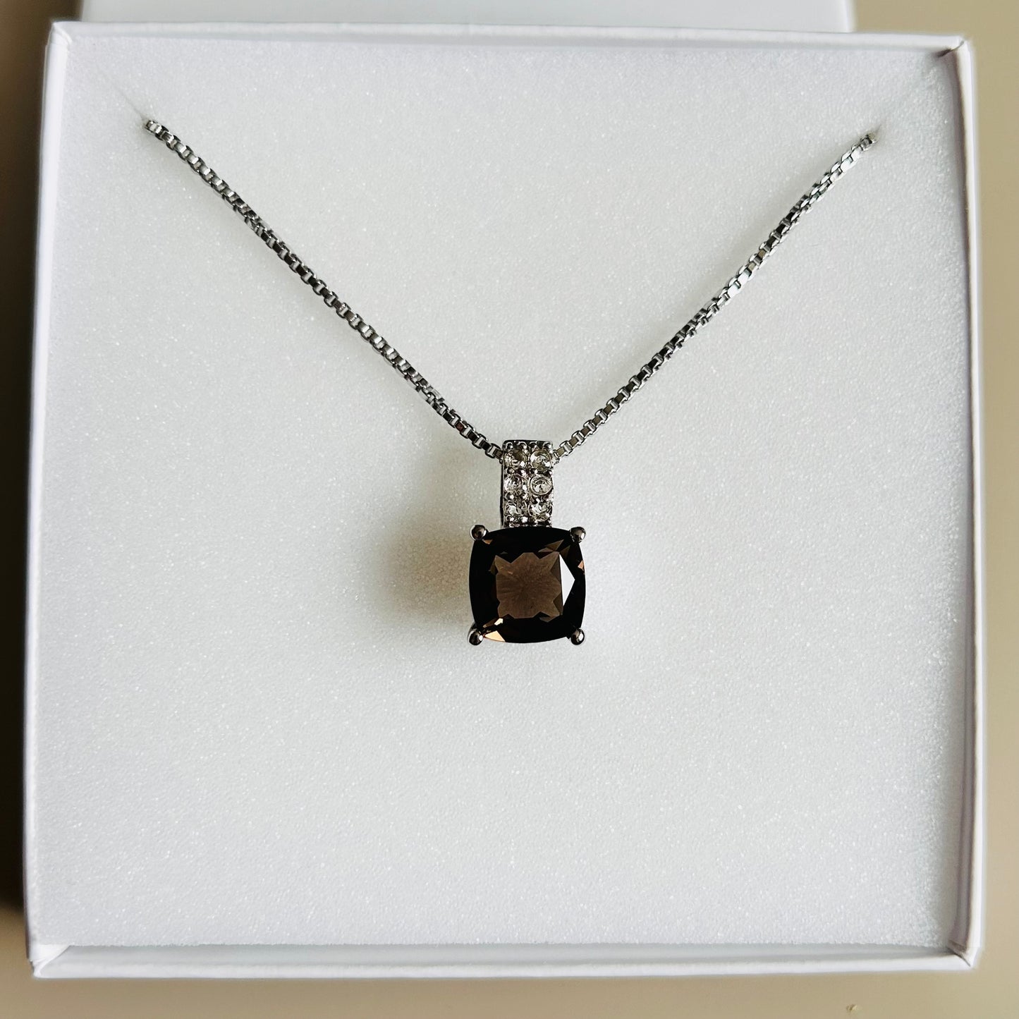 Ädelsten Smoky Quartz and White Topaz