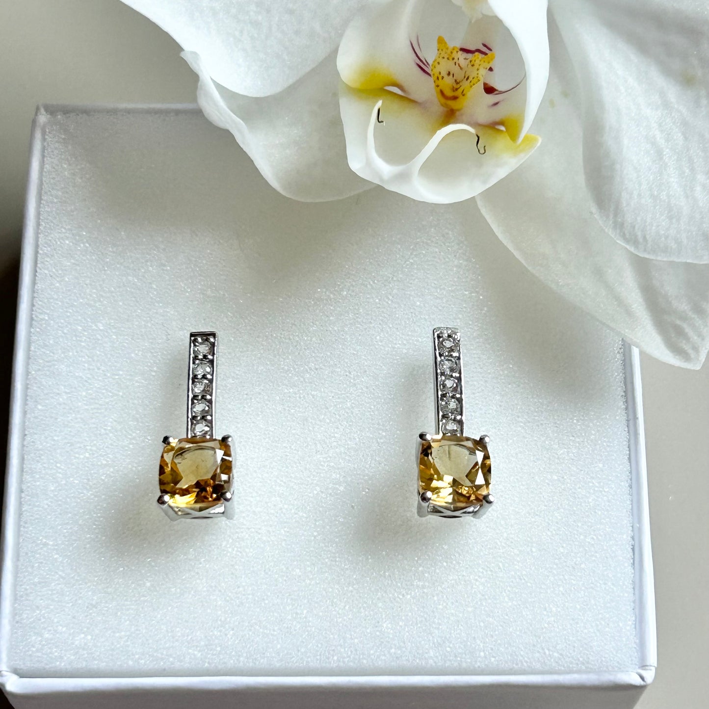Ädelsten Citrine and White Topaz