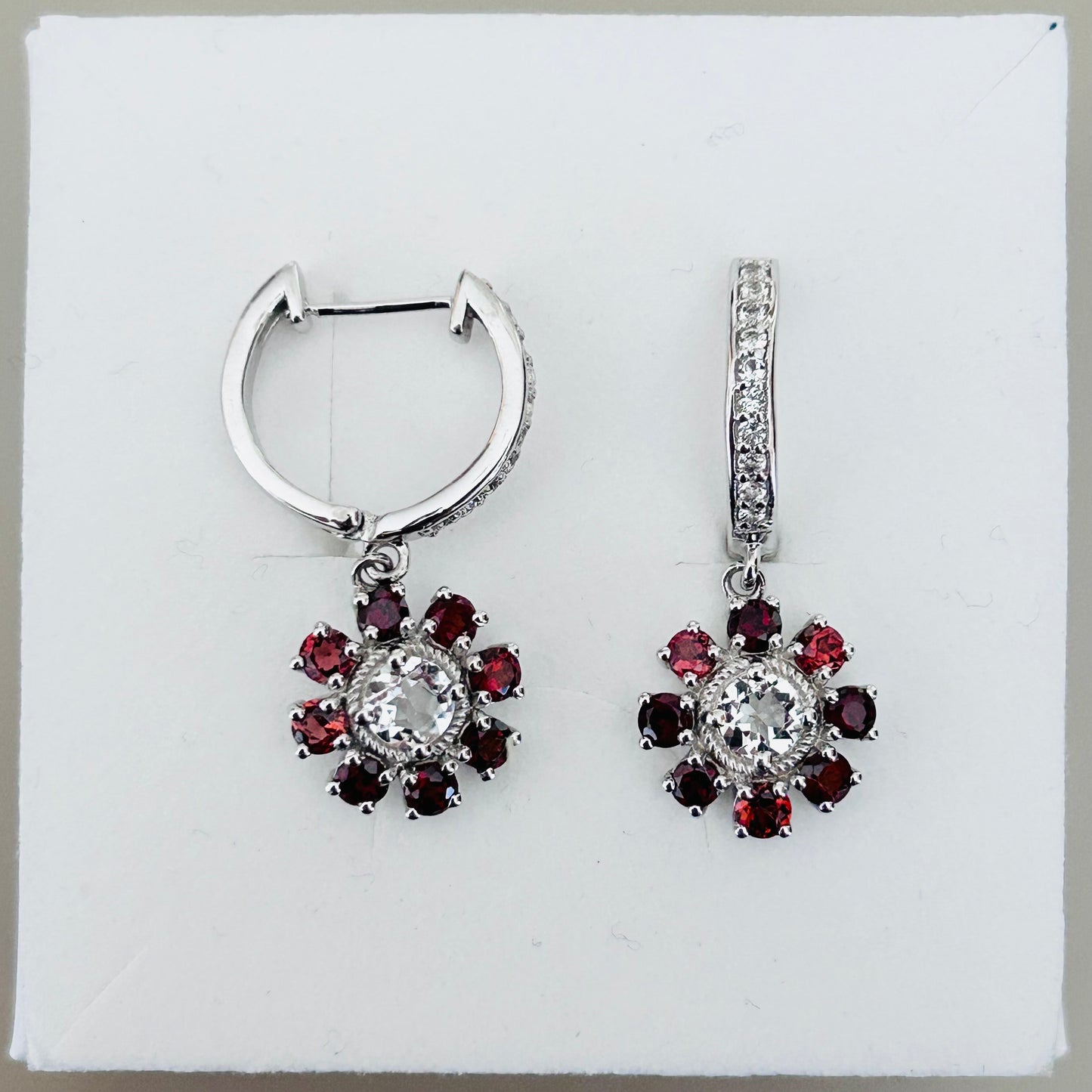 Ädelsten Garnet White Topaz