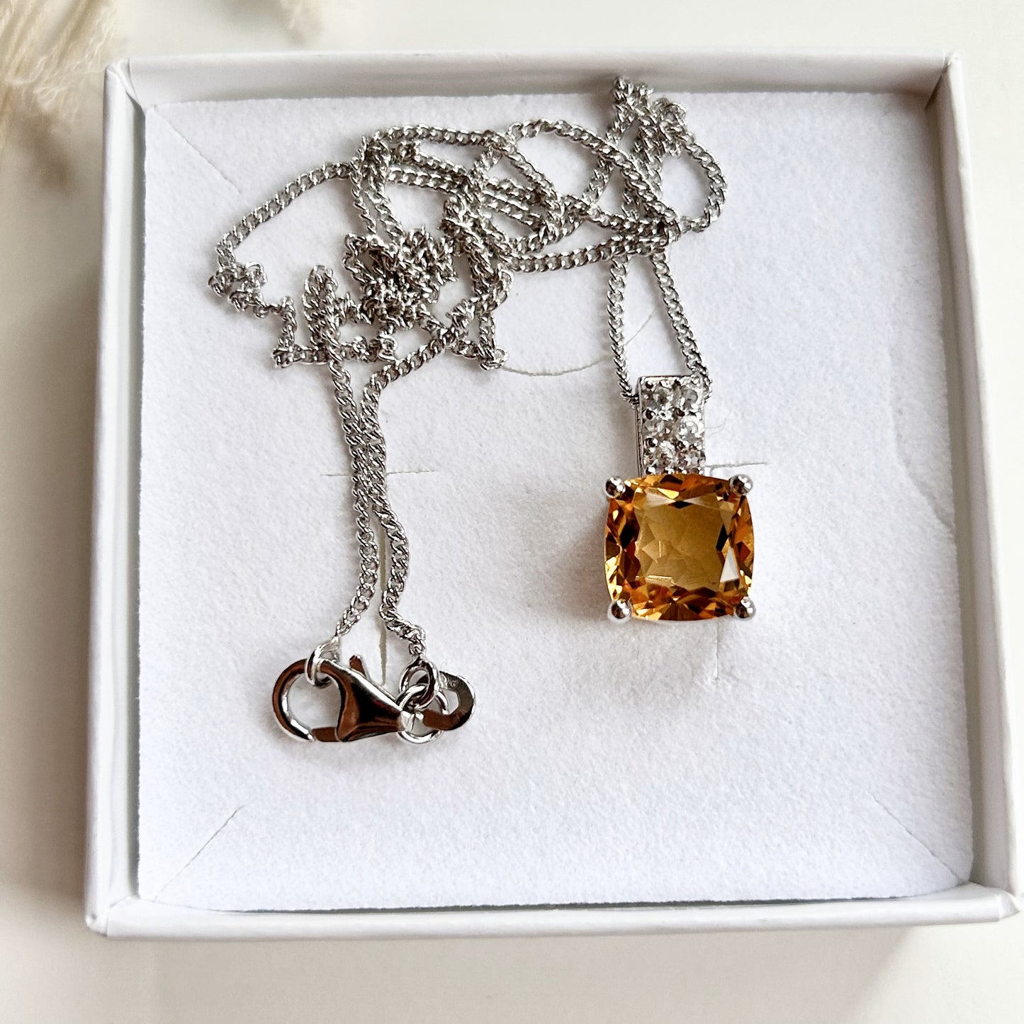 Ädelsten Citrine and White Topaz