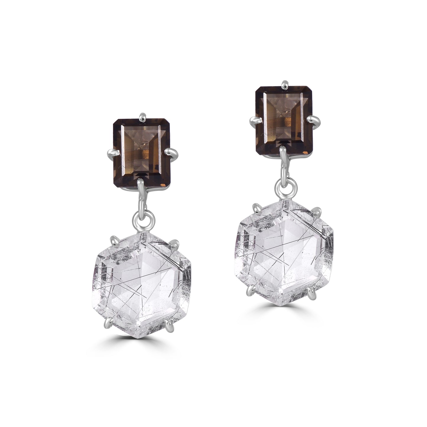 Ädelsten Smoky Quartz and Rutile