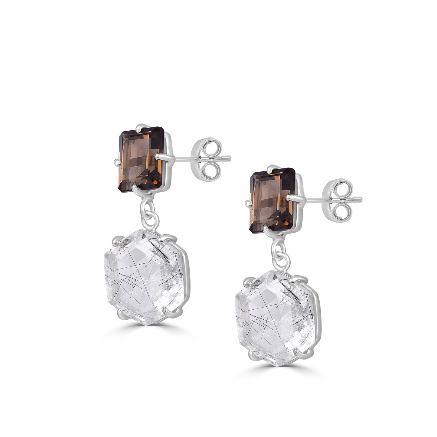 Ädelsten Smoky Quartz and Rutile