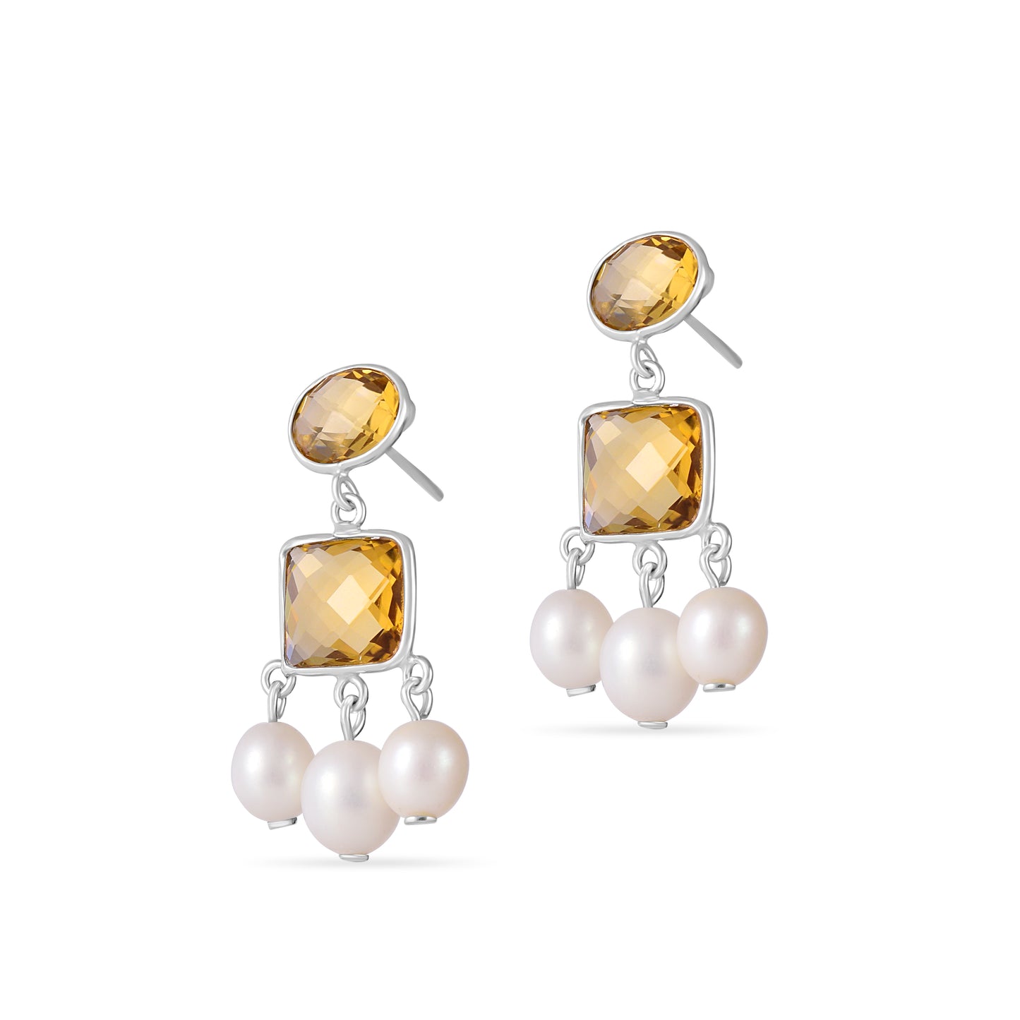 Ädelsten Honey Quartz and Pearls