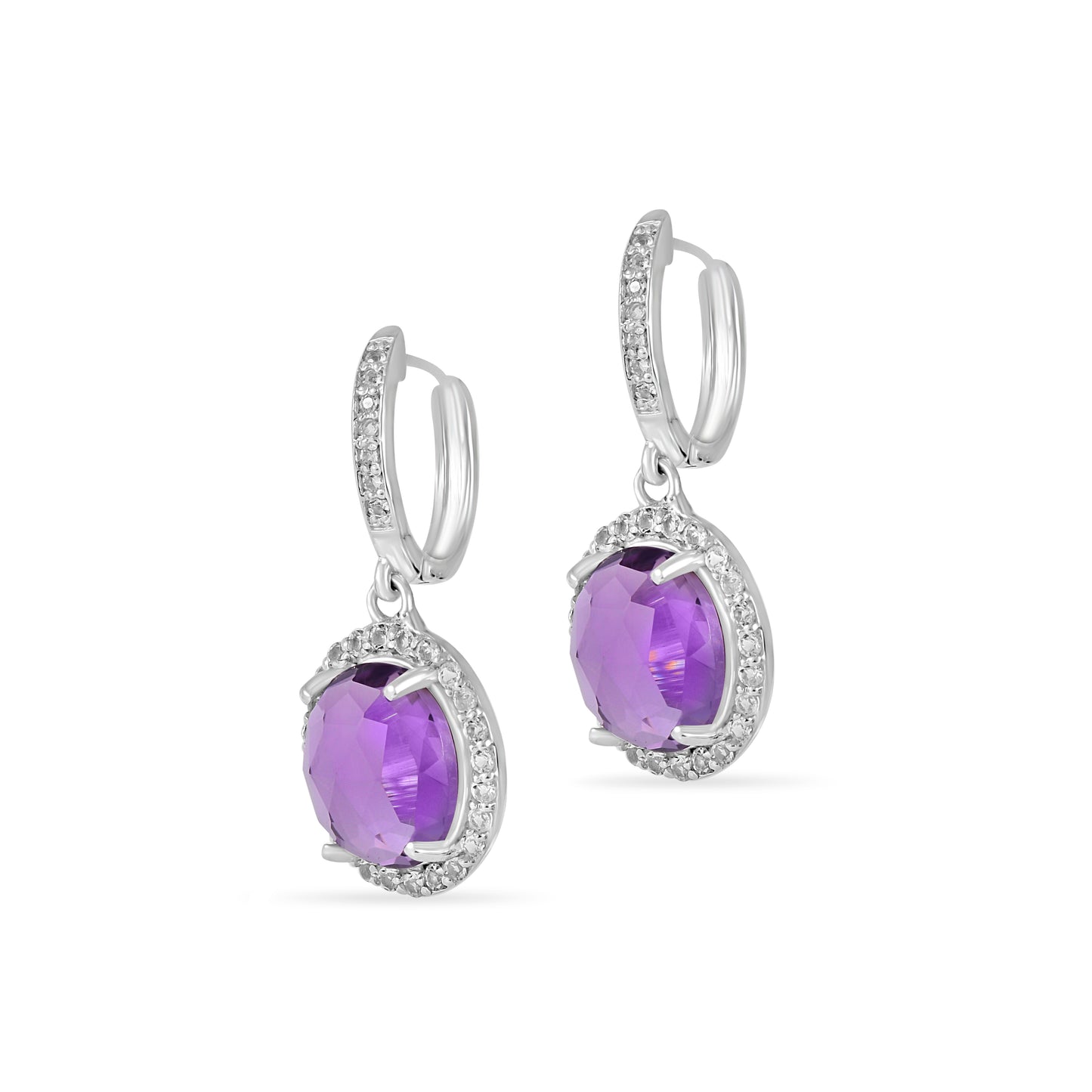 Ädelsten Amethyst and White Topaz