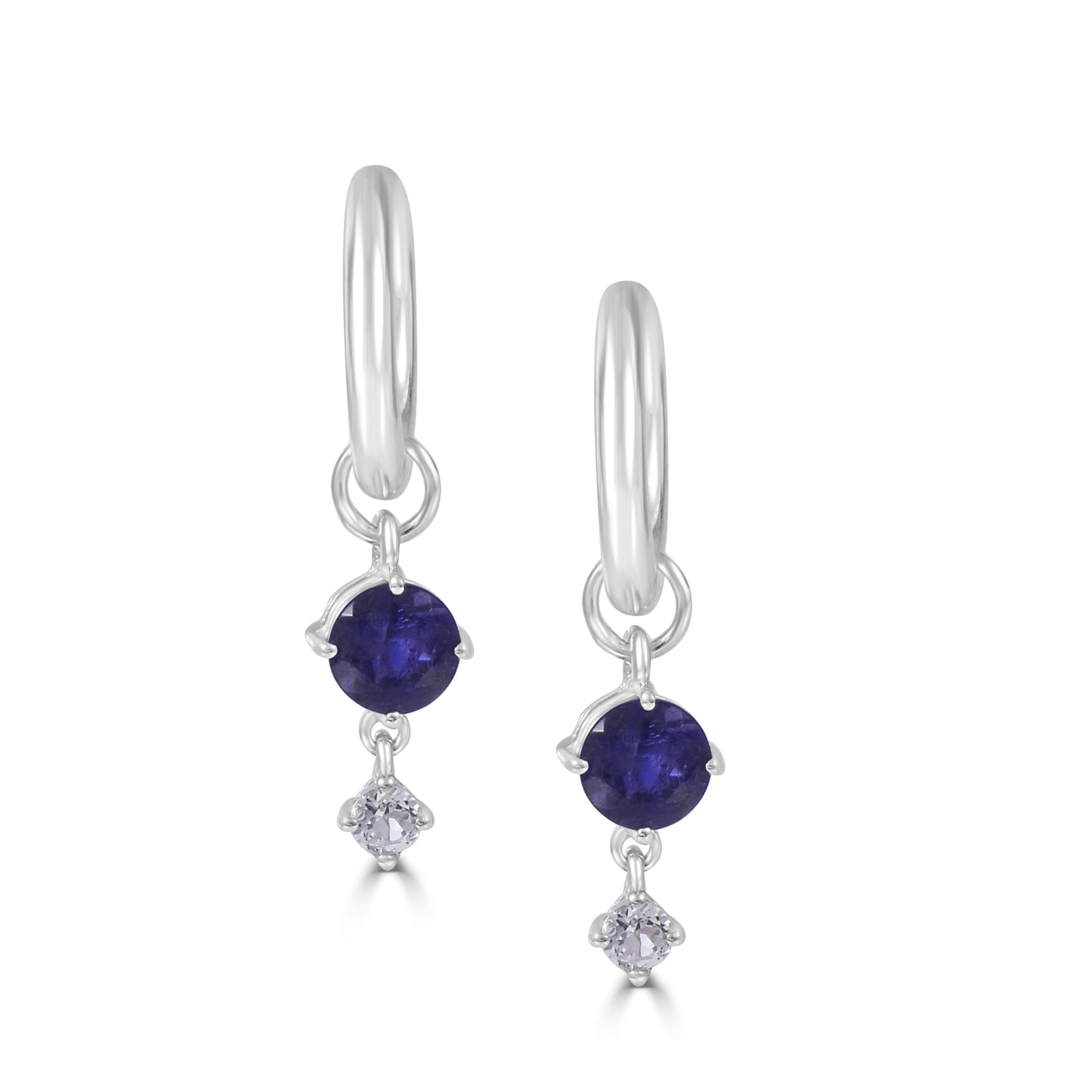 Ädelsten Iolite and White Topaz