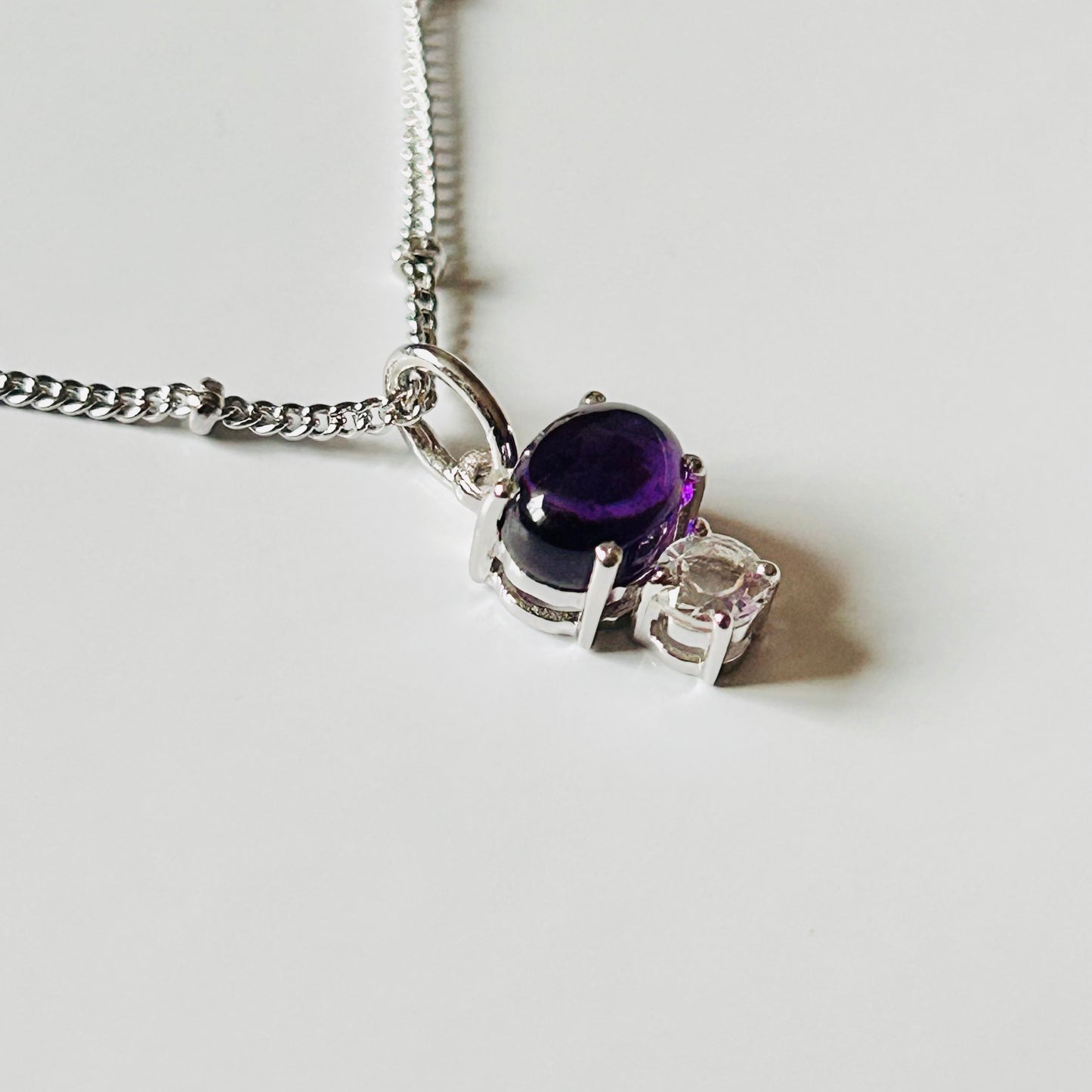 Ädelsten Amethyst and White Topaz