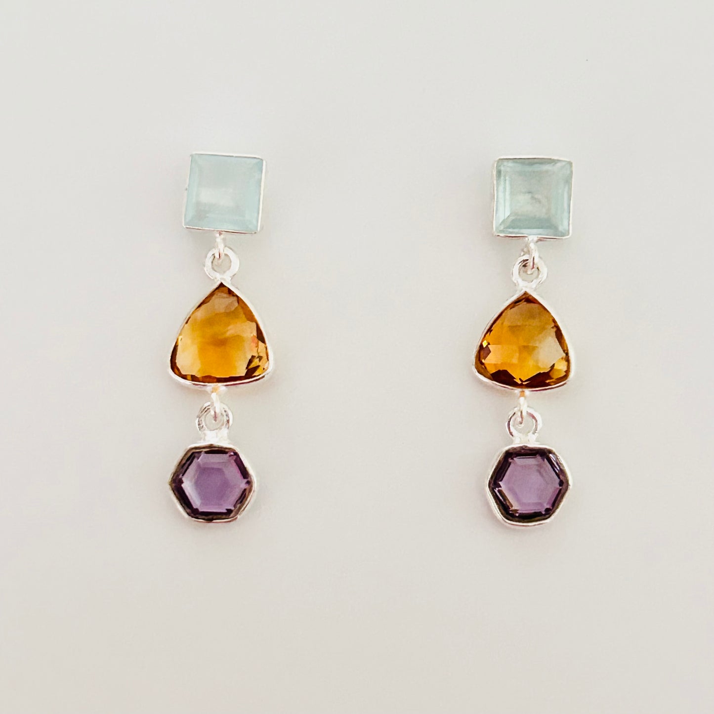 Ädelsten Aquamarine Citrine Amethyst