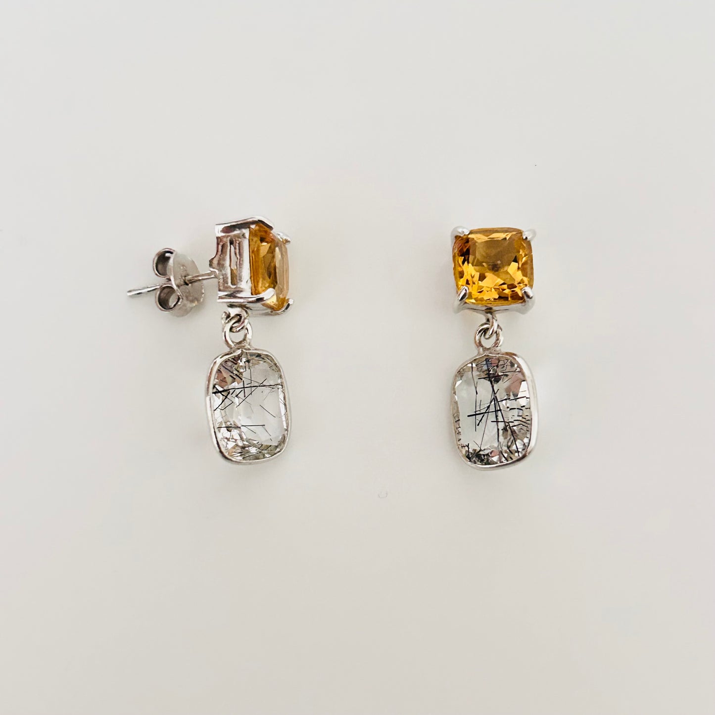 Ädelsten Citrine and Rutile Quartz