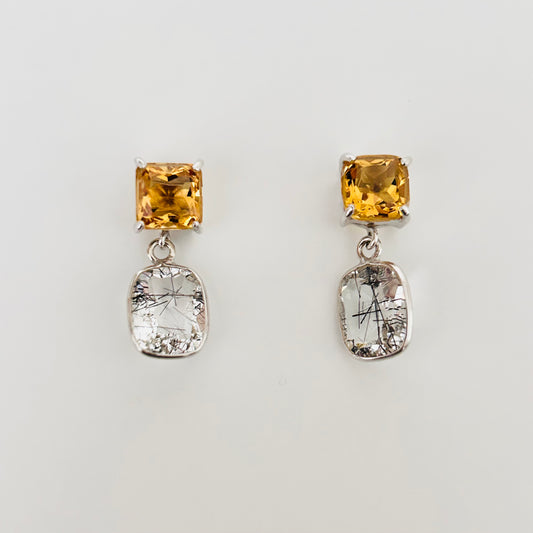 Ädelsten Citrine and Rutile Quartz