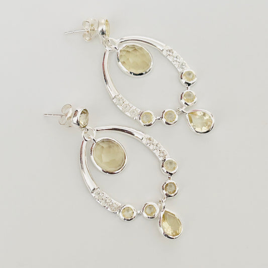 Ädelsten Lemon Quartz and White Topaz