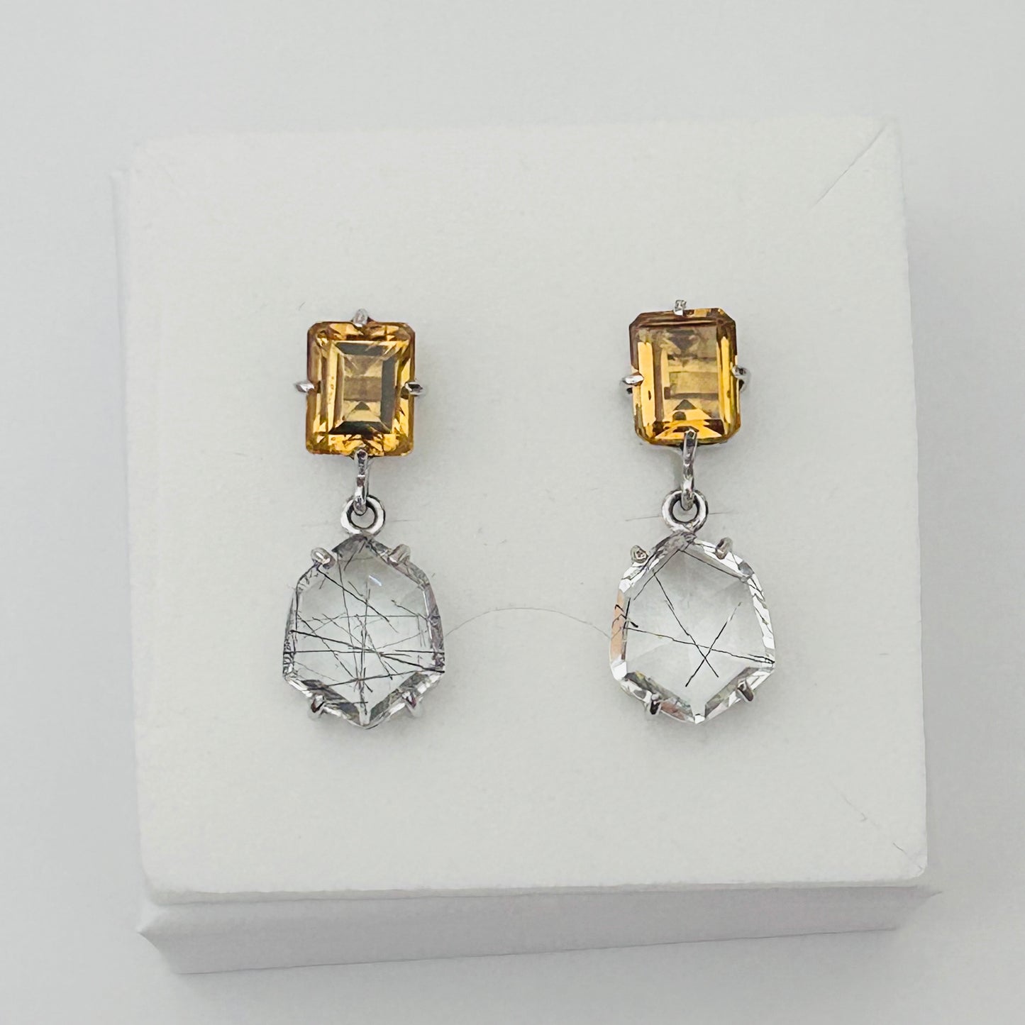 Ädelsten Citrine and Rutile Quartz