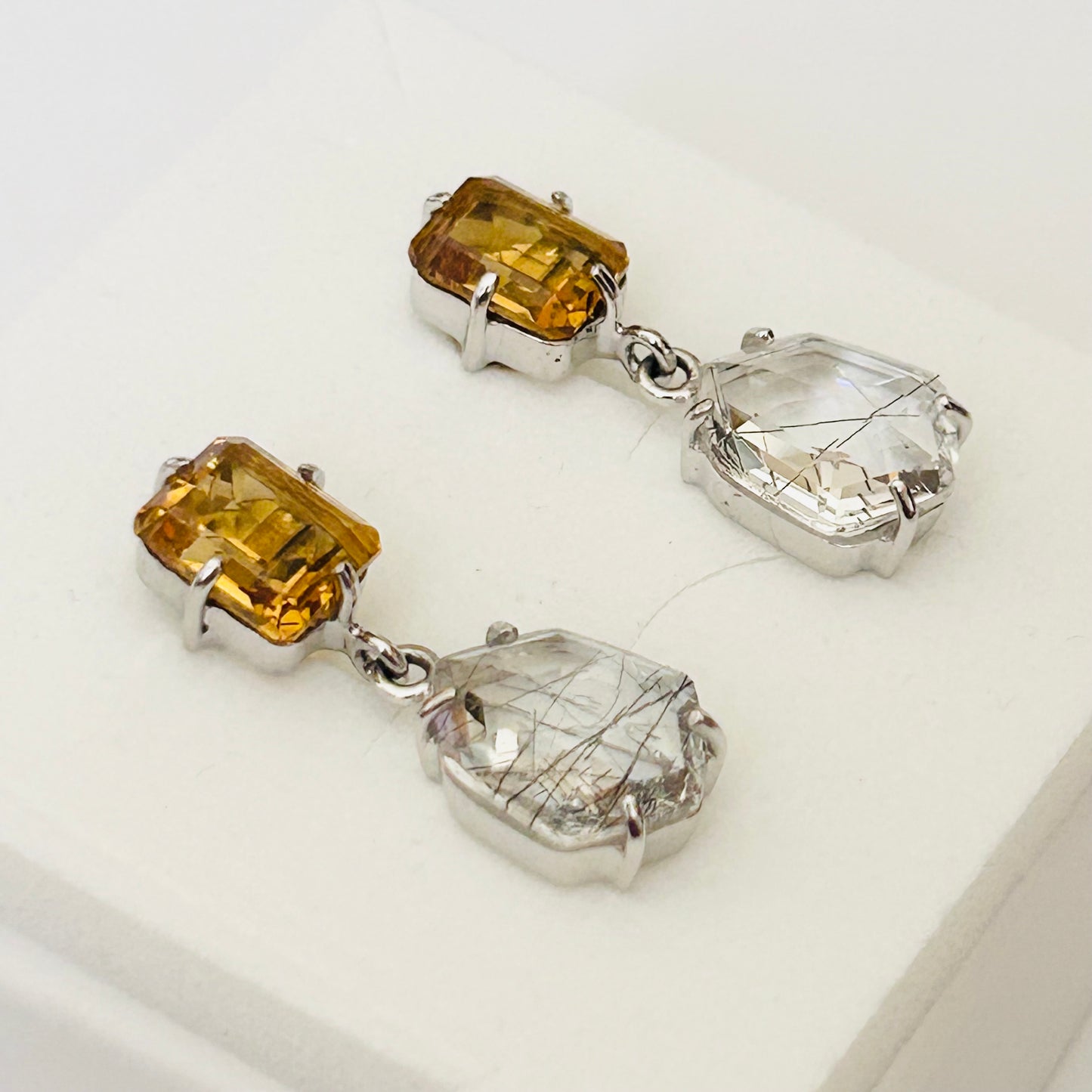 Ädelsten Citrine and Rutile Quartz