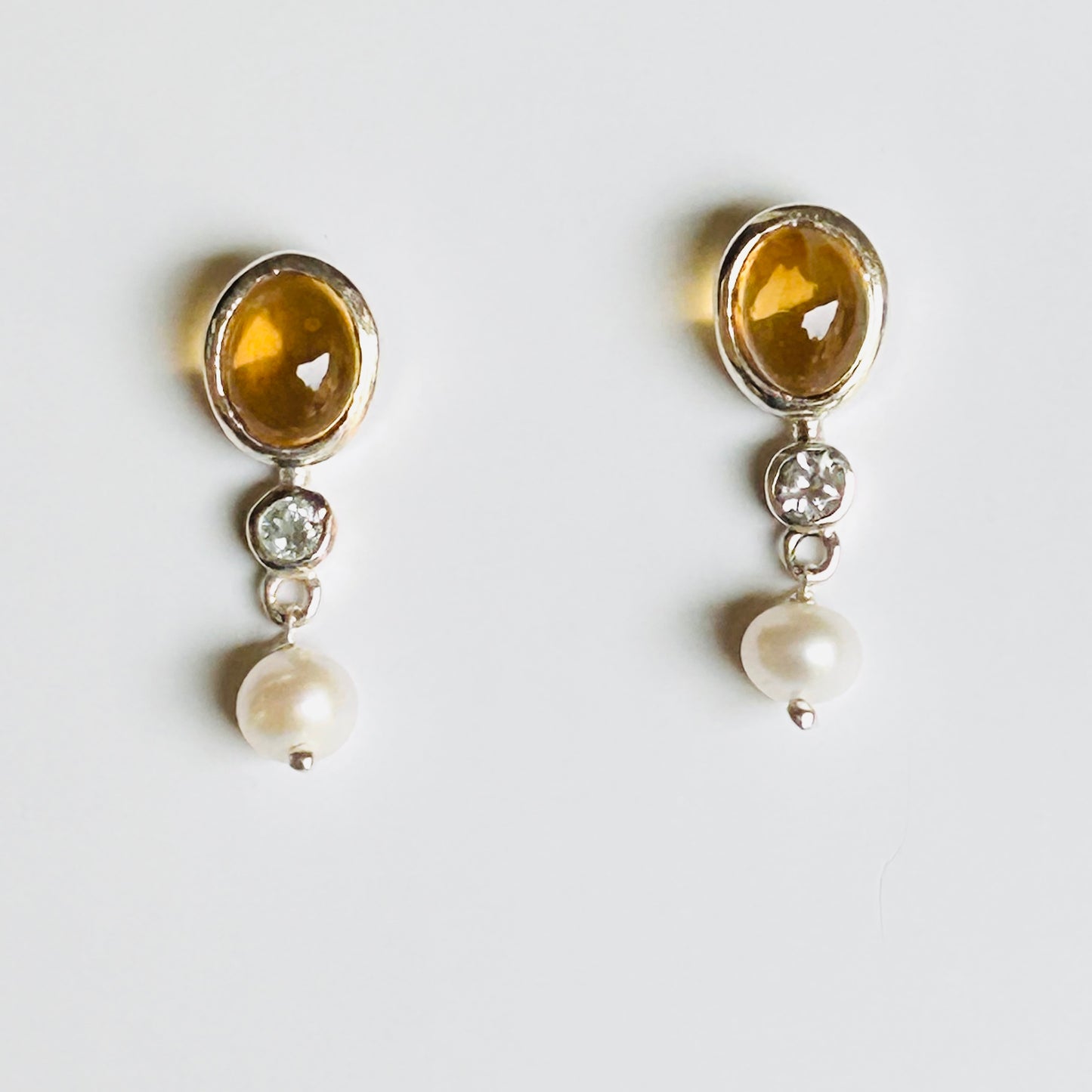 Ädelsten Citrine Aquamarine and Pearl