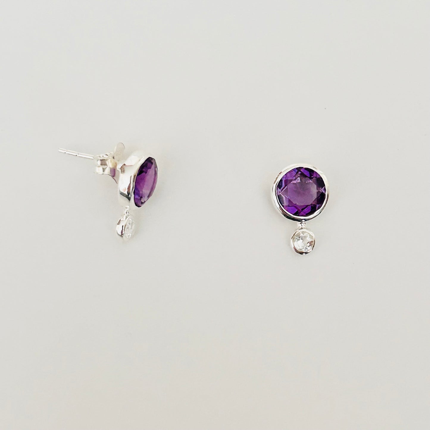 Ädelsten Amethyst White Topaz