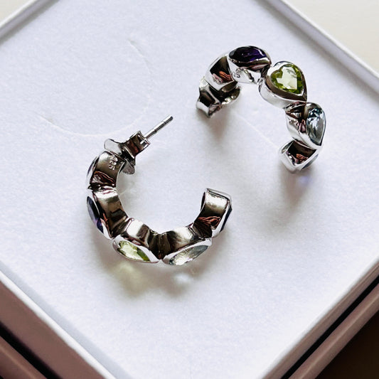 Ädelsten Citrine Aquamarine Peridot Amethyst Iolite