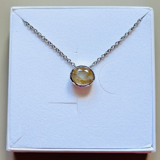 Ädelsten Golden Rutile Quartz