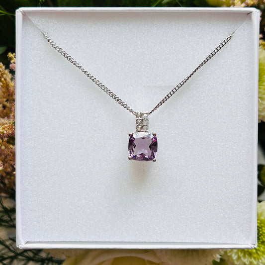 Ädelsten Amethyst White Topaz