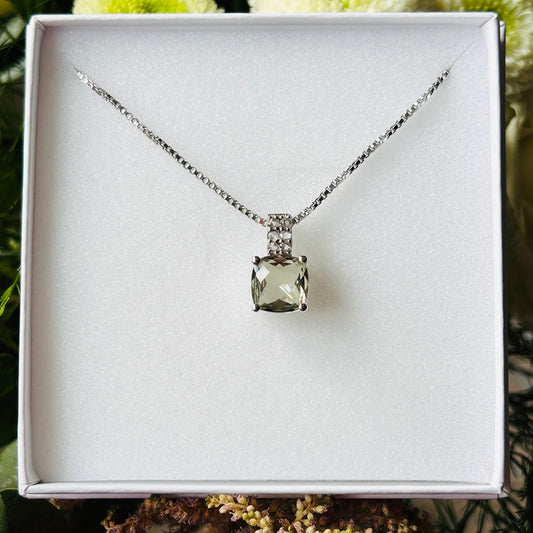 Ädelsten Green Amethyst and White Topaz
