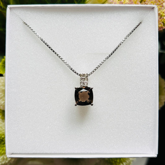 Ädelsten Smoky Quartz and White Topaz
