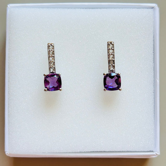 Ädelsten Amethyst and White Topaz