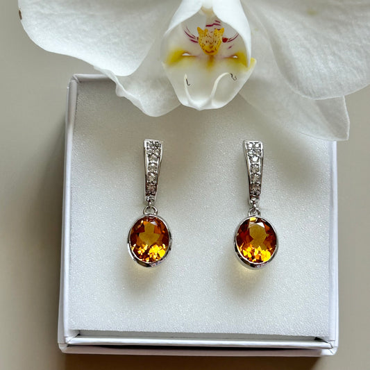Ädelsten Citrine and White Topaz