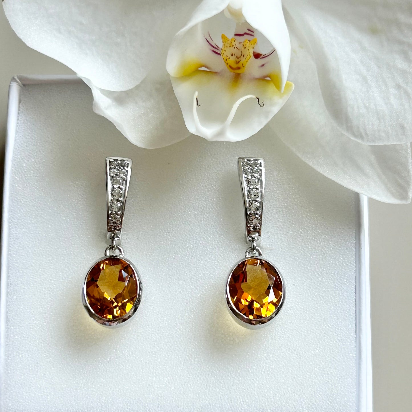 Ädelsten Citrine and White Topaz