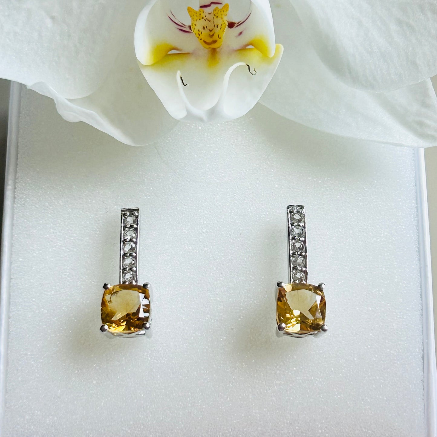 Ädelsten Citrine and White Topaz