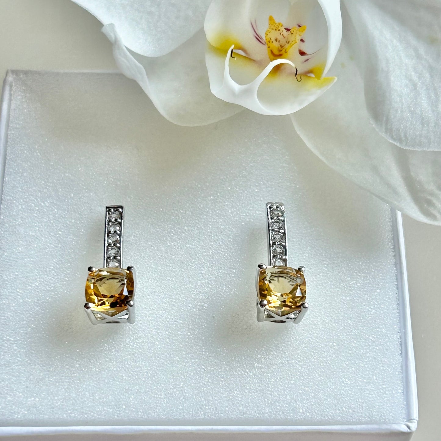 Ädelsten Citrine and White Topaz