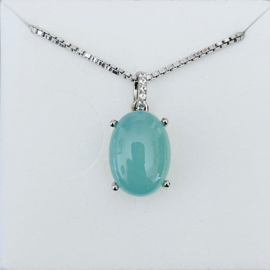 Ädelsten Aqua Kalcedon and Topaz