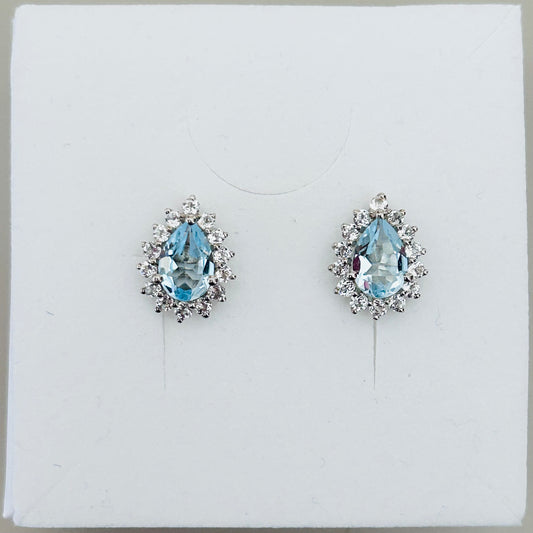 Ädelsten Blue Topaz and White Topaz