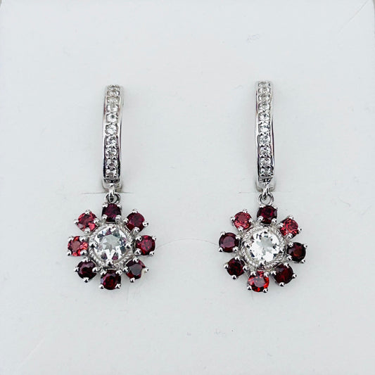 Ädelsten Garnet White Topaz