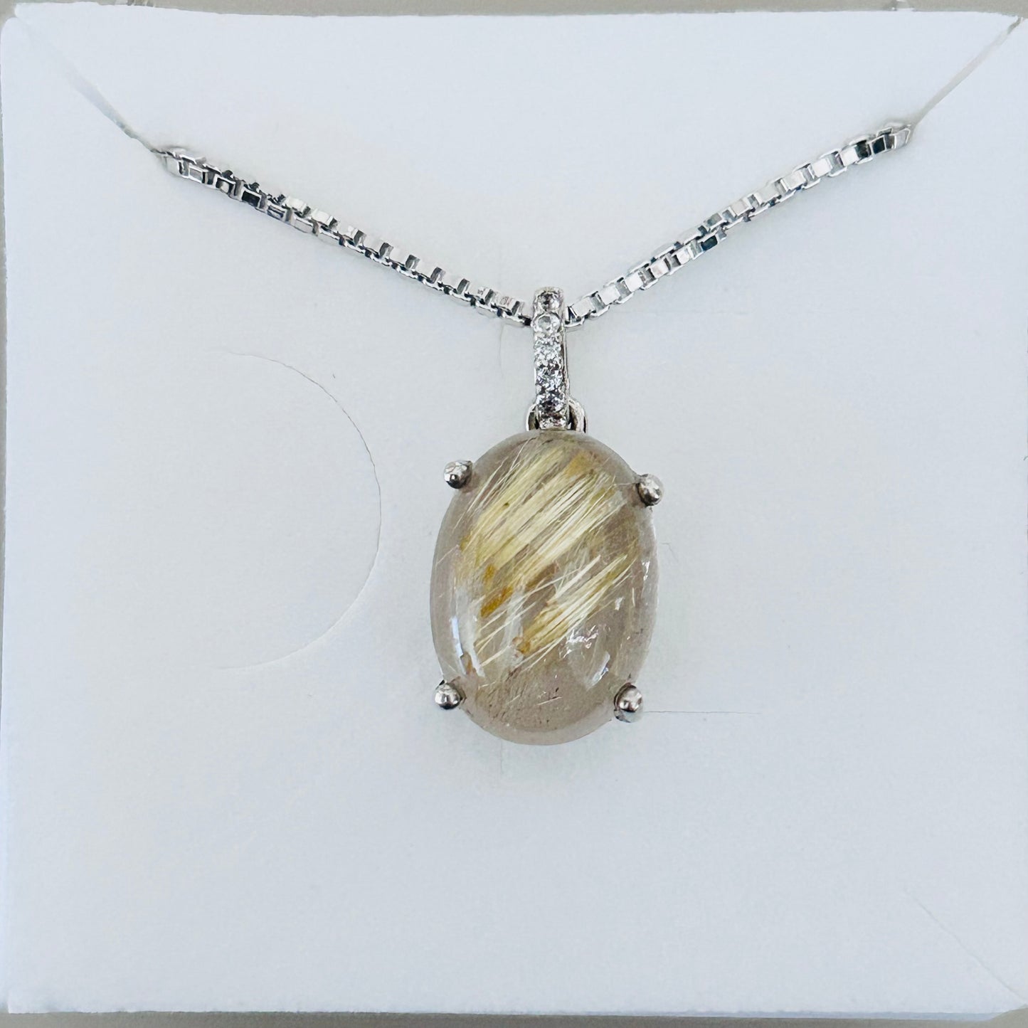 Ädelsten Gold Rutile Quartz and Topaz