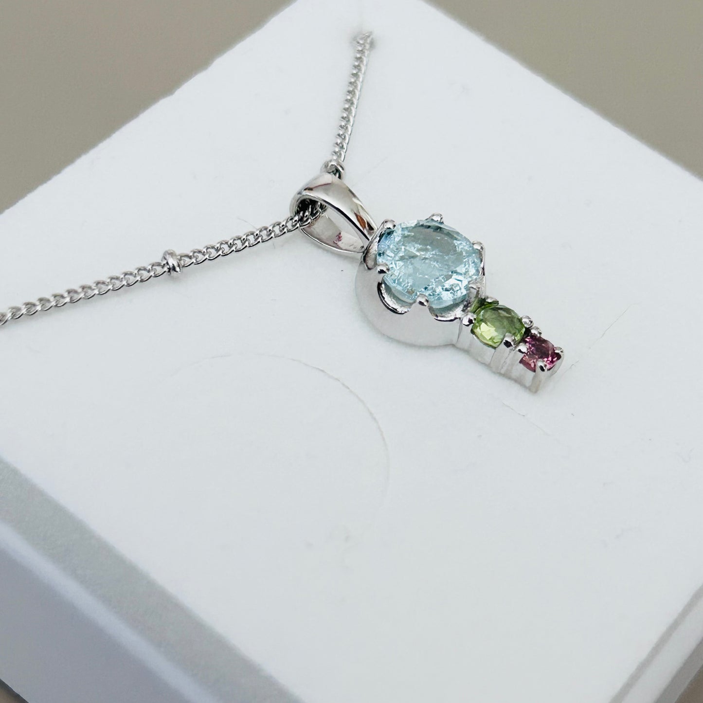 Ädelsten Aquamarine Peridot and Turmaline
