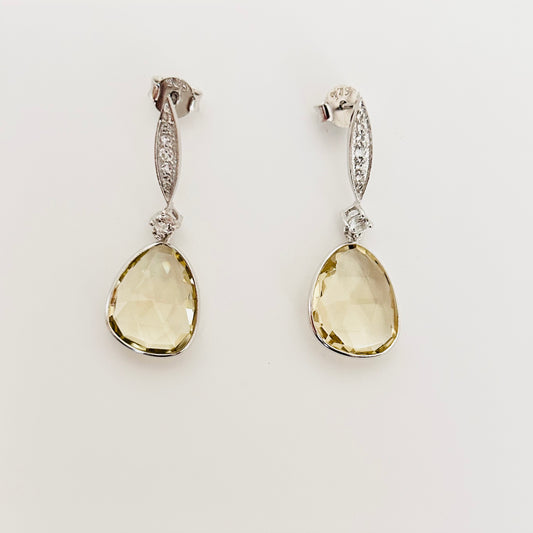 Ädelsten Lemon Quartz White Topaz