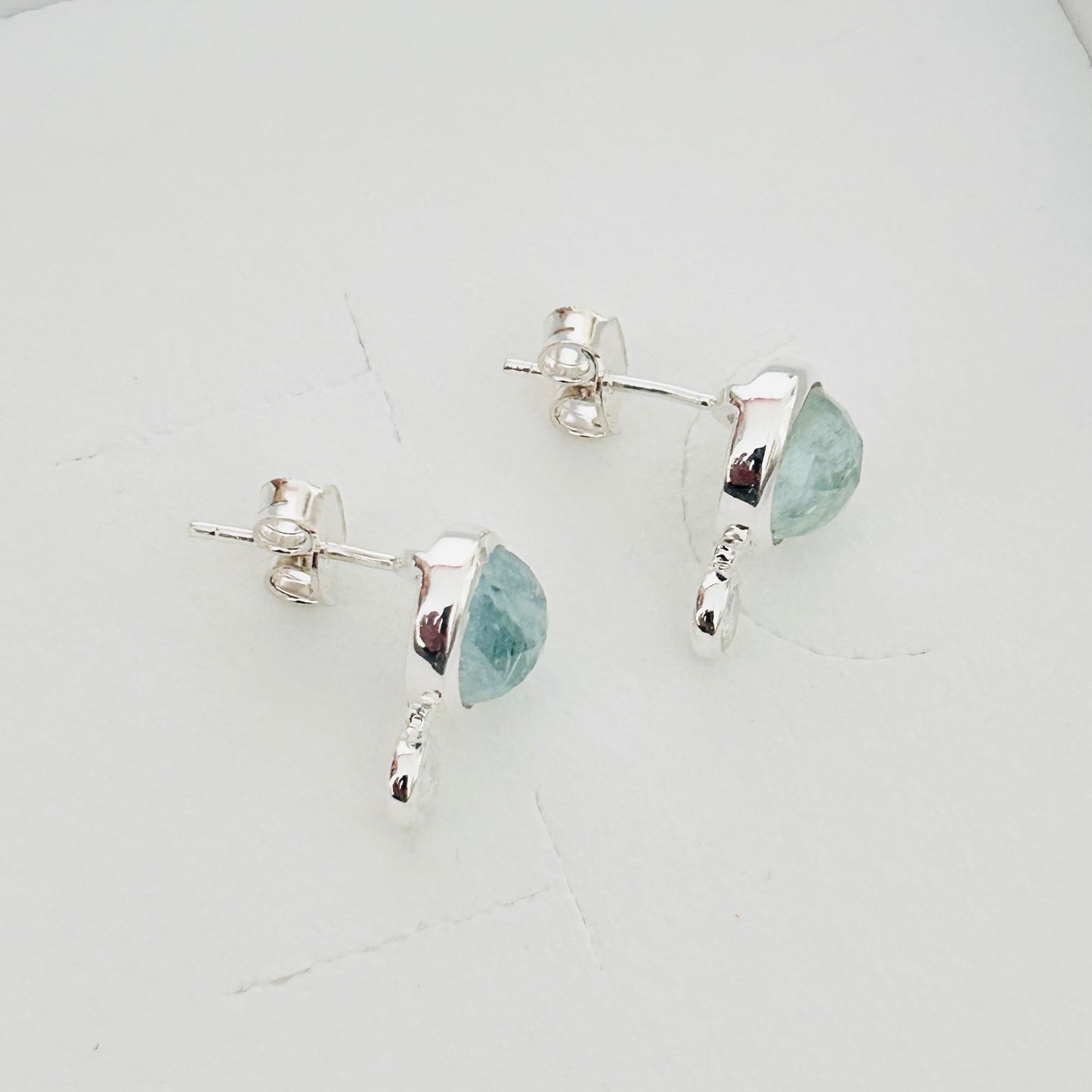 Ädelsten Aquamarine and White Topaz