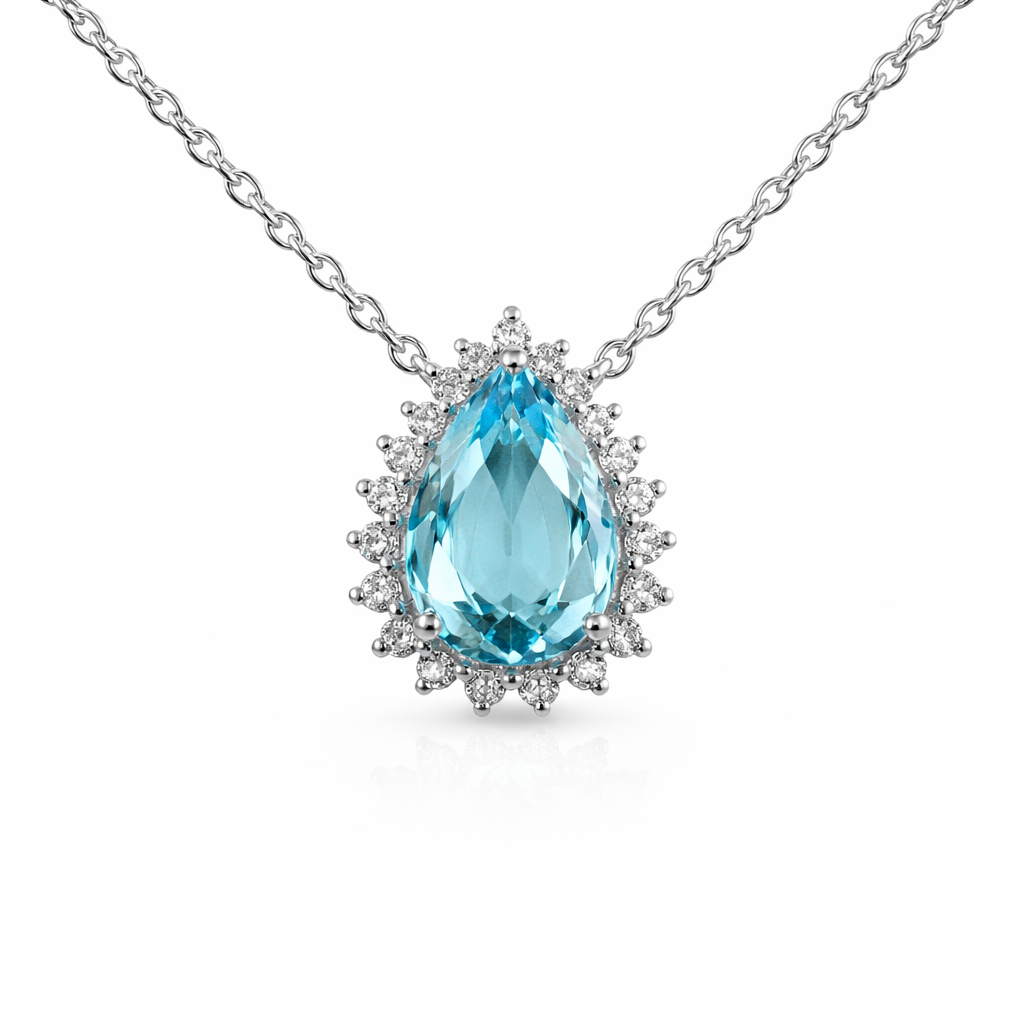 Ädelsten Blue Topaz and White Topaz