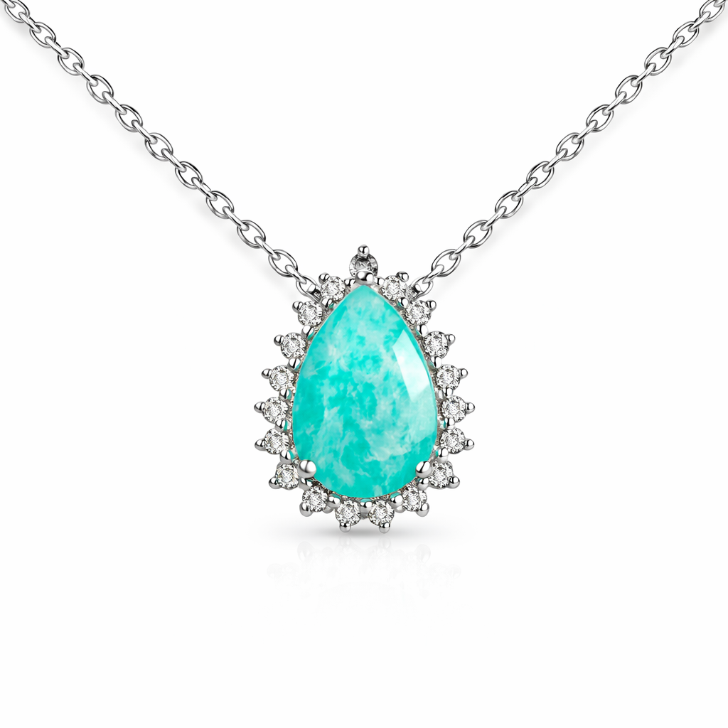 Ädelsten Amazonite and White Topaz