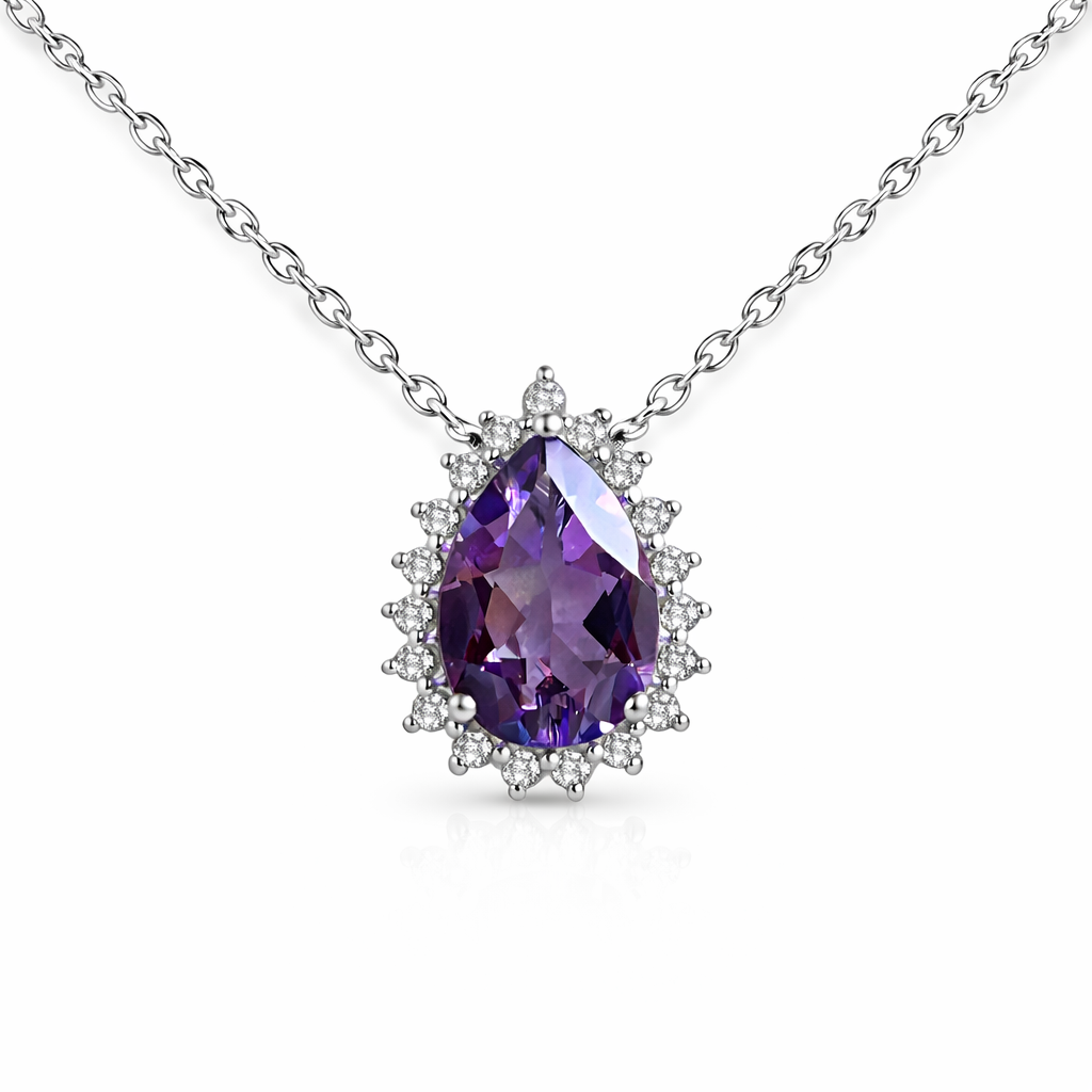 Ädelsten Amethyst and White Topaz