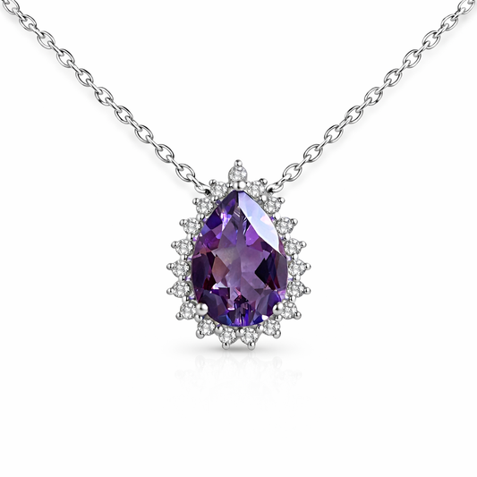 Ädelsten Amethyst and White Topaz