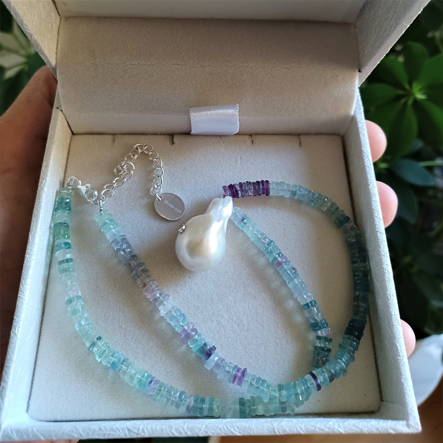 Ädelsten Baroque Necklace with Fluorite